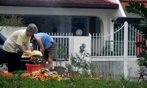 traditional hungry ghost festival burning